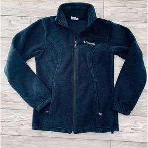 COLUMBIA Fleece Jacket Sz XS BLACK